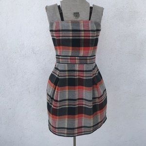 CLOSING Tartan Strapless Dress French Connection 6